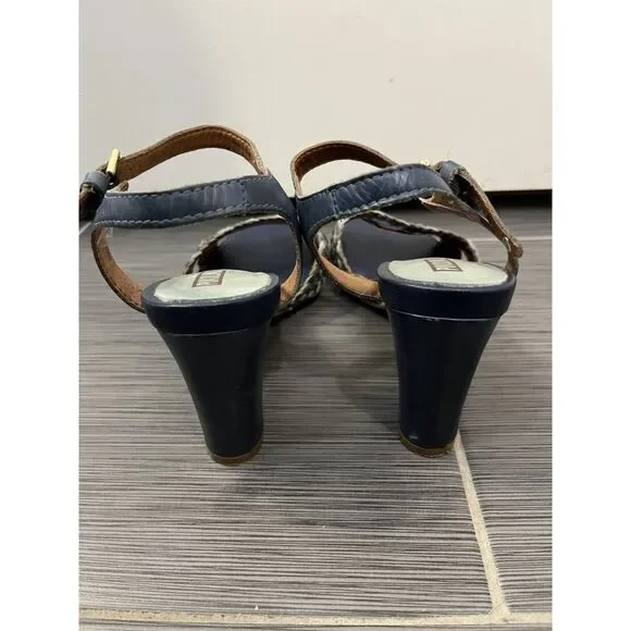 Pikolinos Blue Woven Leather Heeled Sandals Size EU 40 - Picture 3 of 8